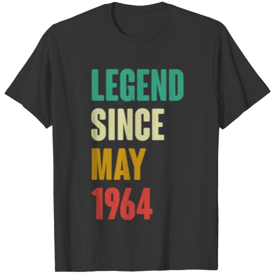 May 1964 58th Birthday 58 Years Old Bday Gift Men T-shirt