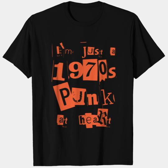 I'm Just A 1970s Punk At Heart (Red) Sticker T Shirts