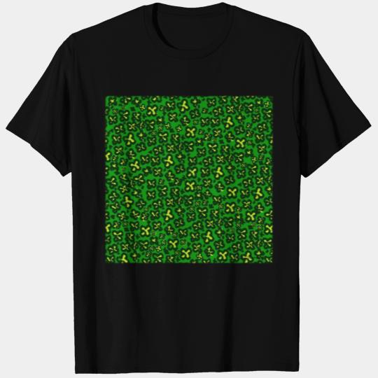 Kelly Green Shamrock Shaped Leopard Print T Shirts