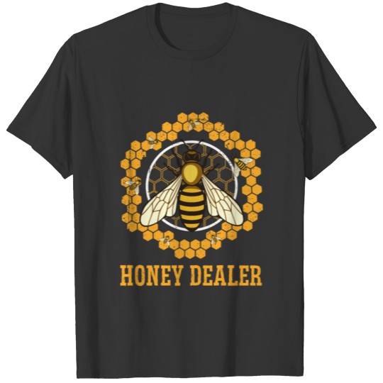 Honey Dealer Beekeeper Hive Beekeeping Honey Bee L T-shirt