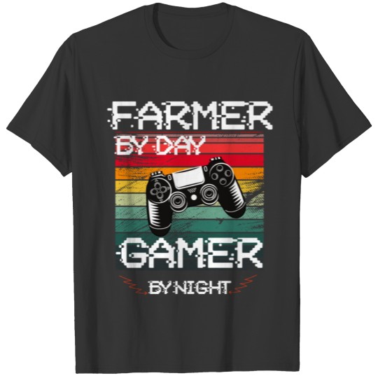 Farmer by Day Gamer by Night T-shirt