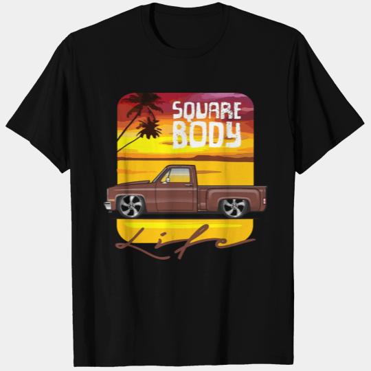 Square Body Life Dark Brown T Shirts