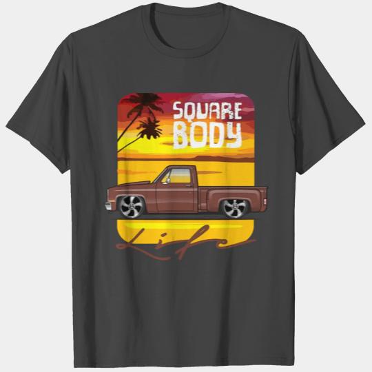 Square Body Life Dark Brown T Shirts