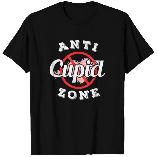 Anti Cupid Zone Sarcastic Valentine Valentines T Shirts