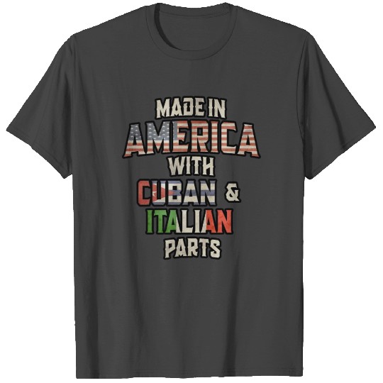 Cuban And Italian Made In America Mix Heritage Vin T Shirts