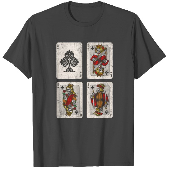 Faded Day of the Dead Playing Cards Skeleton T Shirts