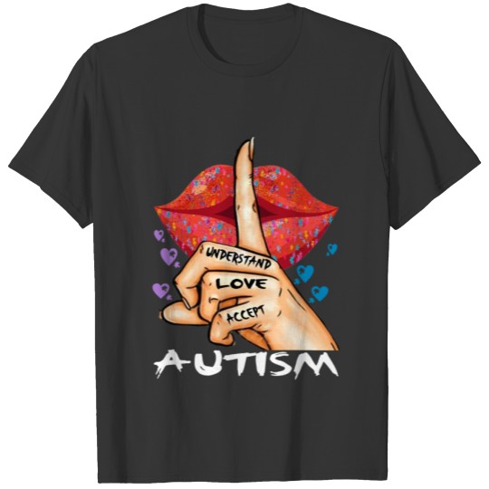 Understand Love Accept Lip Biting Autism T-shirt