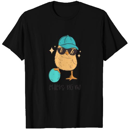 Chicks Dig Me Easter Toddler Boy Men T Shirts