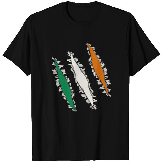 Slashed Ireland Flag | Irish Men Women T Shirts