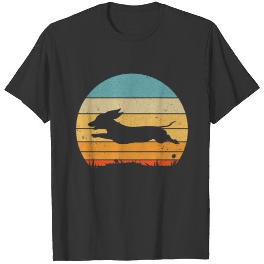 Weiner Dog Owner Sunset Jumping Dachshund T-shirt