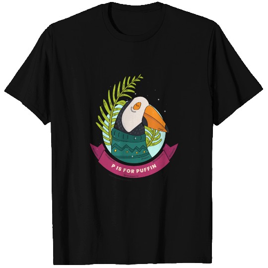 P is for Puffin bird T Shirts