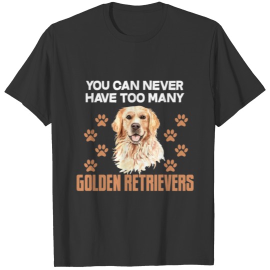 Funny Golden retriever Dog Head T-shirt