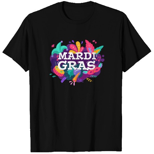 Mardi Gras Gift T Shirts Beads Mask Feathers