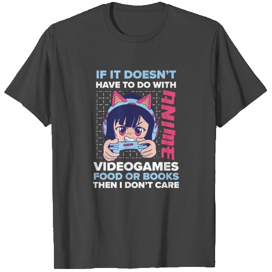 Anime Video Games Food Or Books Otaku Kawaii Chibi T Shirts