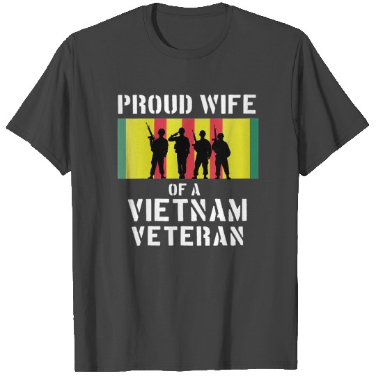 Womens Proud Wife of a Vietnam Veteran T VNeck T Shirts