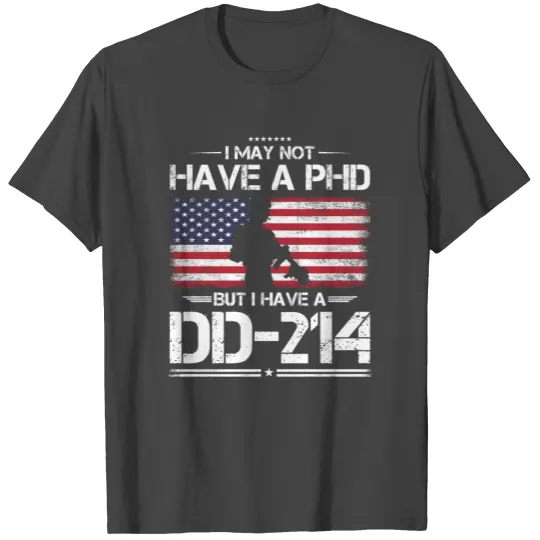 DD-214 Veterans USA Flag Funny T Shirts