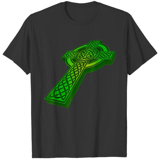Celtic Cross 3D Irish1 T Shirts