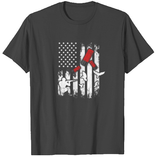 Dove Hunting Season America Flag Hunter graphic T Shirts