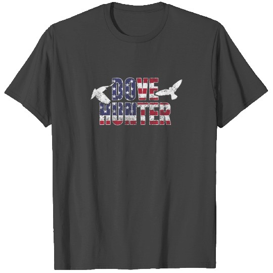 Dove Hunting Season America Flag Hunter design T Shirts