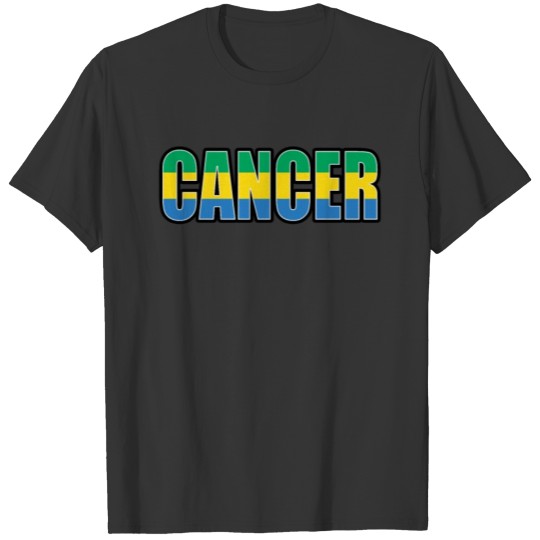 Cancer Gabonese Horoscope Heritage DNA Flag T-shirt