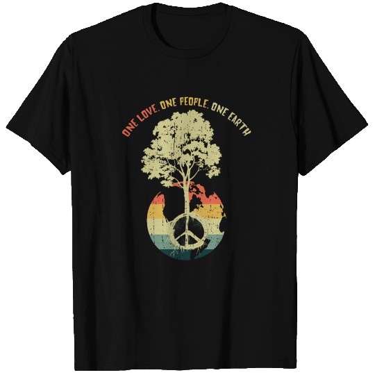 Retro Vintage People Planet Save World Earth Day T Shirts
