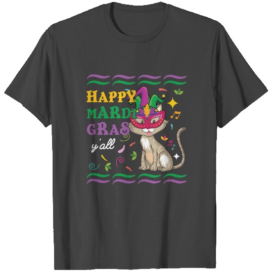 Kawaii Cat Clown Celebration Gras Mardi Party 2022 T Shirts