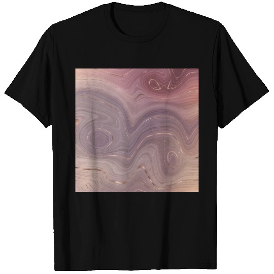 Muted Purple Rose Gold Agate Geode Luxury T Shirts