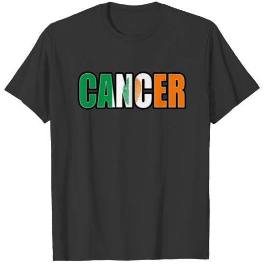 Cancer Irish Horoscope Heritage DNA Flag T-shirt