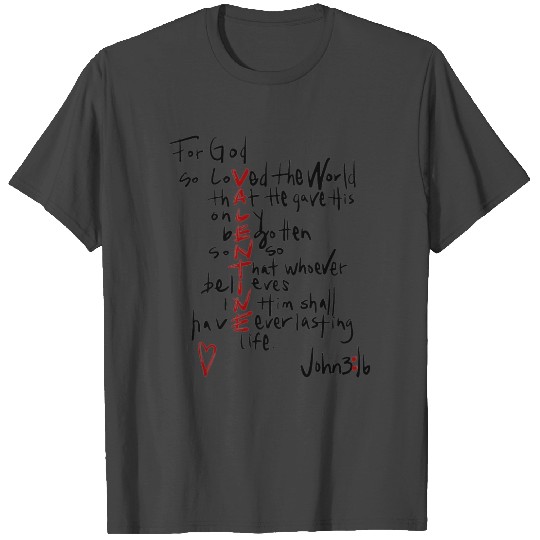 For God So Loved The World Valentine Christian T Shirts