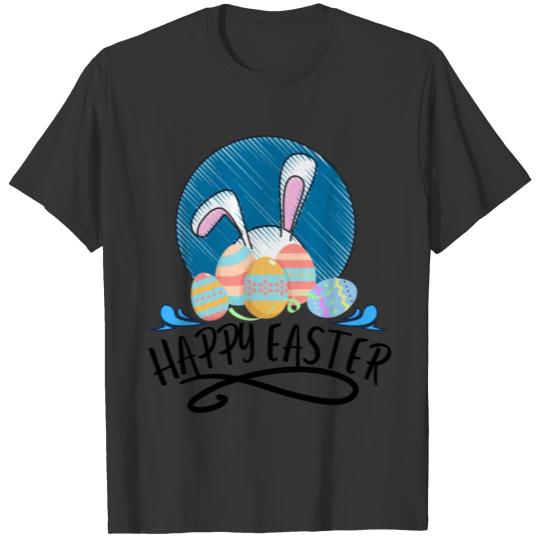 Happy Easter Full Blue Bunny/Family Party Design. T-shirt