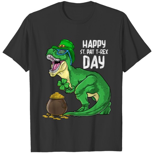 Happy St Pat Trex Day Dino St Patricks Day Toddler T Shirts