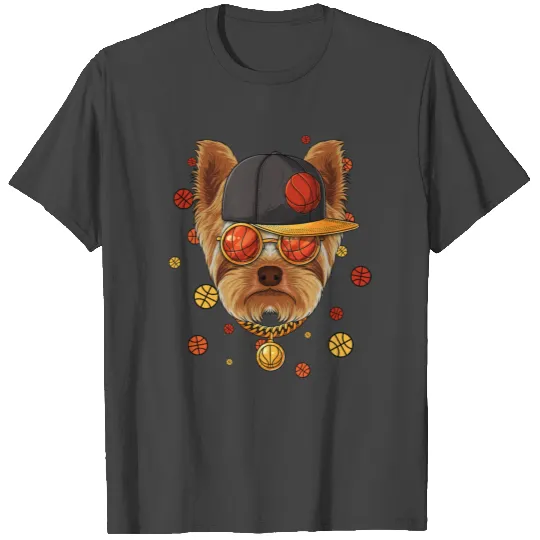 Yorkshire Terrier Basketball Dog Bball Player Coac T Shirts