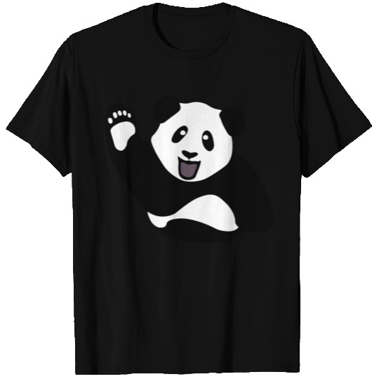 Happy Panda Waving T Shirts