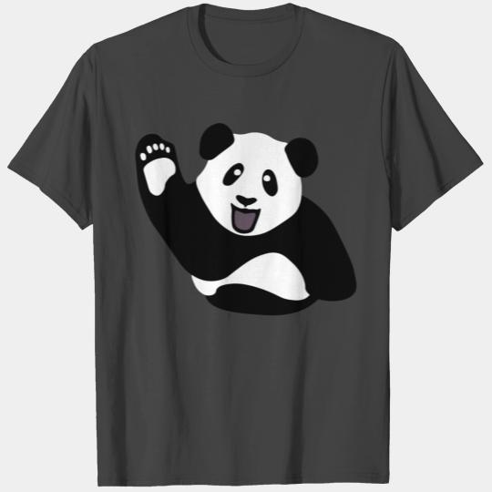 Happy Panda Waving T Shirts