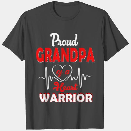 CHD Awareness Gift Proud Grandpa Of A Heart T Shirts