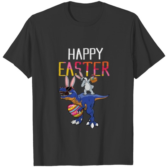 Greetings Dinosaur Egg Bunny Happy Easter Sunday T Shirts