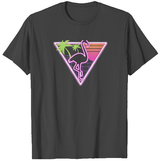 flamingo Neon pink flamingo vintage T Shirts