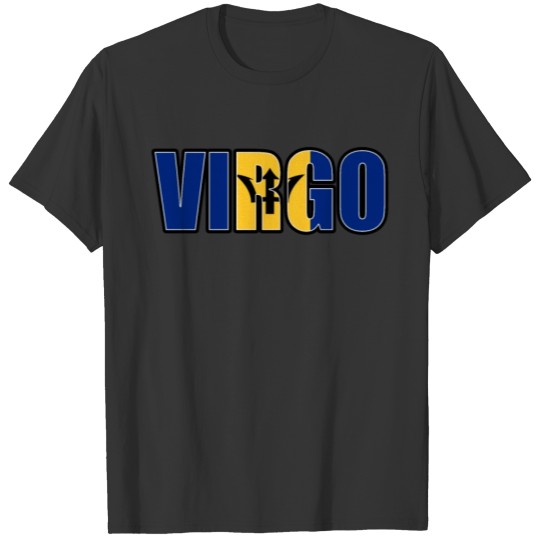 Virgo Barbadian Horoscope Heritage DNA Flag T-shirt