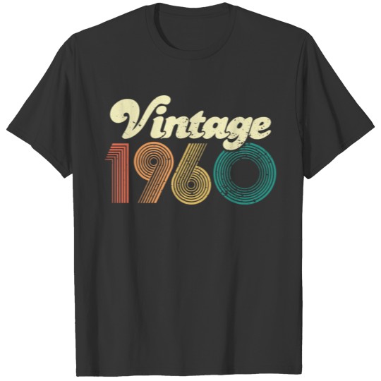 Vintage 1960 62nd 63rd 64th birthday gift men bday T-shirt