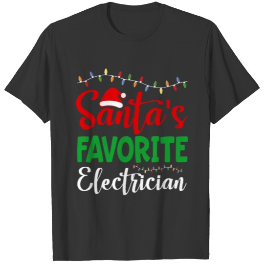 Santa's Favorite Electrician T-shirt