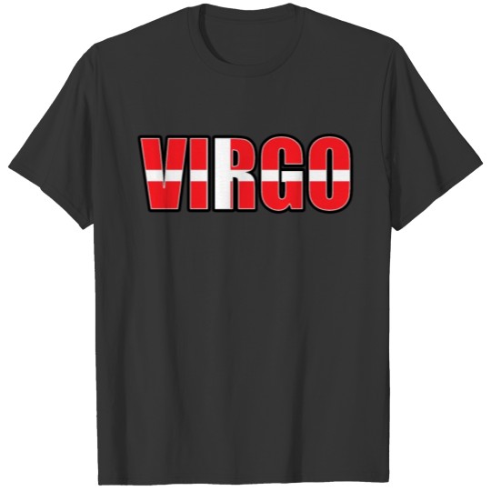 Virgo Danish Horoscope Heritage DNA Flag T-shirt