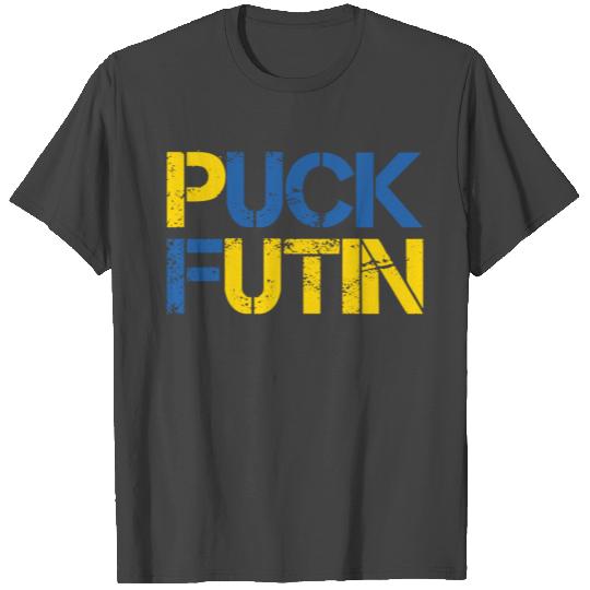 PUCK FUTIN - I STAND WITH UKRAINE - UKRINE FLAG T Shirts