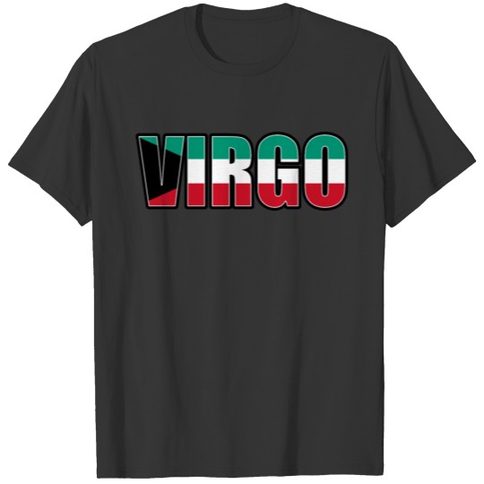 Virgo Kuwaiti Horoscope Heritage DNA Flag T-shirt