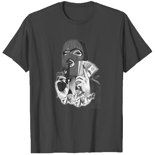 no face no case ski mask girl T Shirts