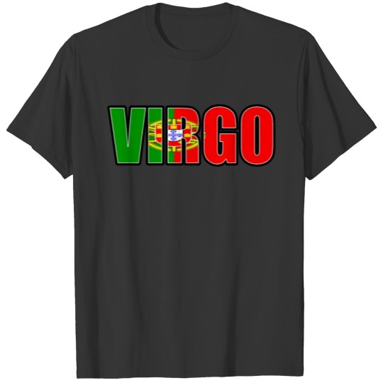Virgo Portuguese Horoscope Heritage DNA Flag T-shirt