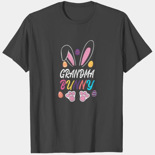Grandma Bunny Matching Family Easter Party T Shirts