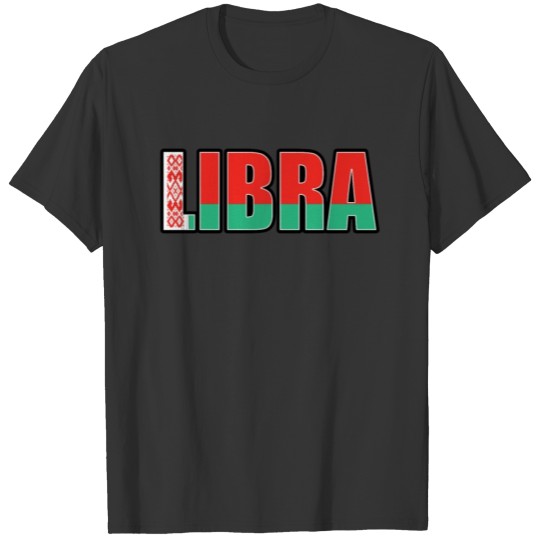 Libra Belarusian Horoscope Heritage DNA Flag T-shirt
