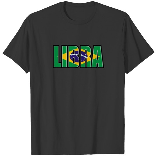 Libra Brazilian Horoscope Heritage DNA Flag T-shirt