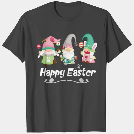 Cute Easter Gnomes Bunny Rabbit Egg Girls T Shirts