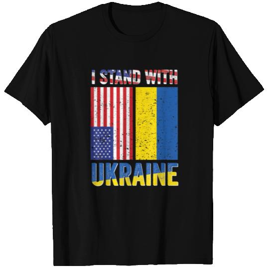 I Stand With Ukraine Support Flag T Shirts Gift